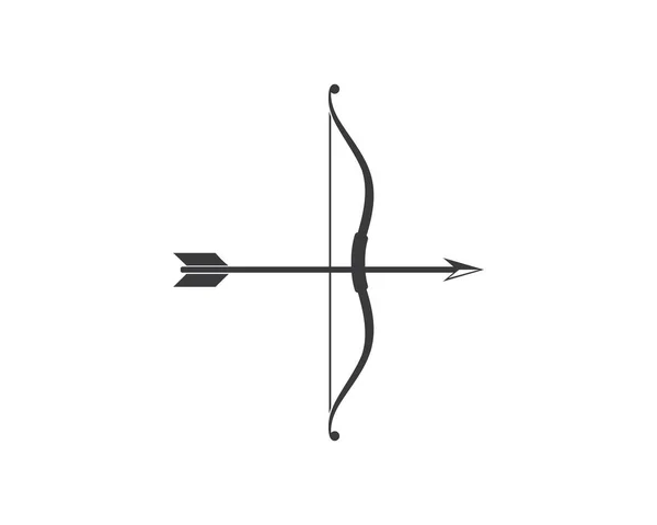 Flecha tiro con arco icono vector ilustración Logo Plantilla — Archivo Imágenes Vectoriales