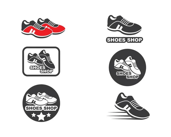 Sapatos ícone logotipo vetor ilustração design — Vetor de Stock