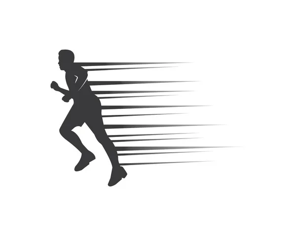 Τρέξιμο άνθρωπος εικονίδιο φορέα απεικόνιση σχεδιασμού — Διανυσματικό Αρχείο