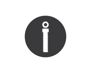 somun ve vida simgesi vektör illüstrasyon tasarımı