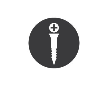 somun ve vida simgesi vektör illüstrasyon tasarımı