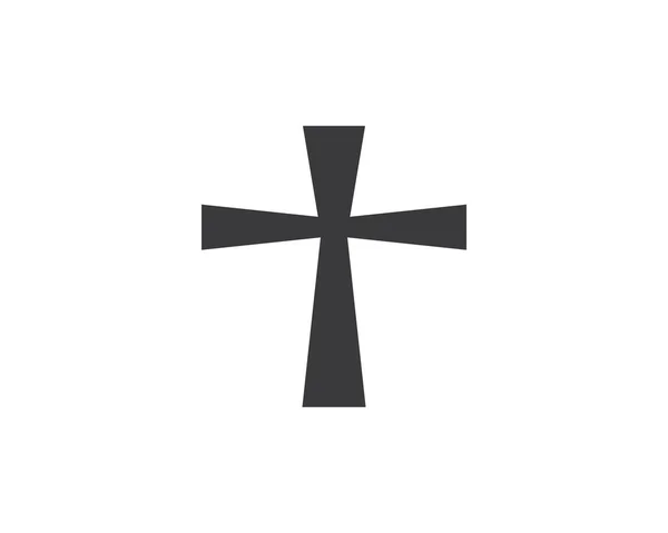 Croce icona vettoriale illustrazione design — Vettoriale Stock