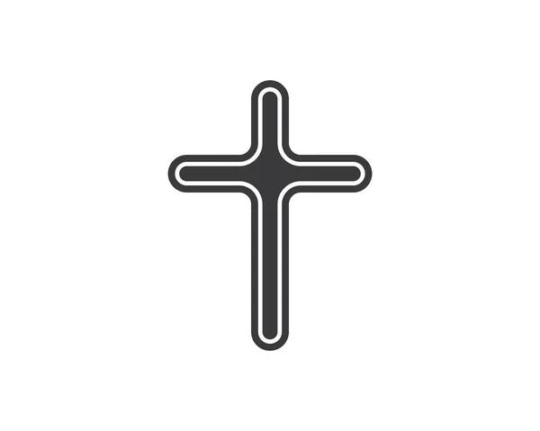 Дизайн векторной иконки креста — стоковый вектор