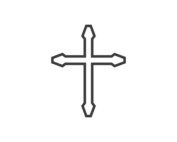 Дизайн векторной иконки креста — стоковый вектор