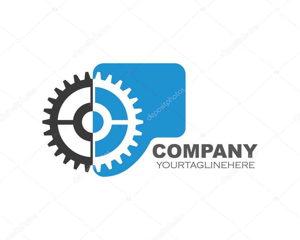 Gear Logo Template vector icon illustration