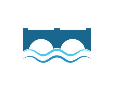 köprü Logo Şablonvektör simgesi illüstrasyon 
