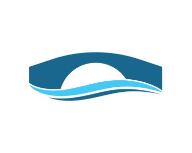köprü Logo Şablonvektör simgesi illüstrasyon 