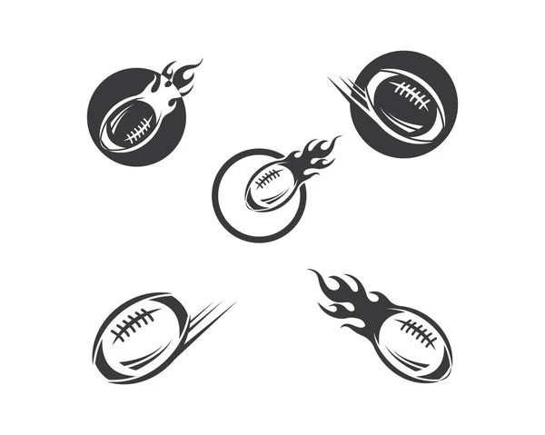 Rugby bola icono vector ilustración diseño — Vector de stock