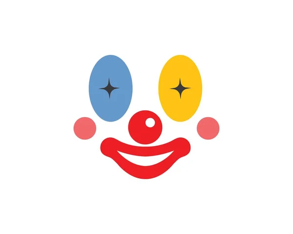 Clown faccia illustrazione vettore icona design — Vettoriale Stock