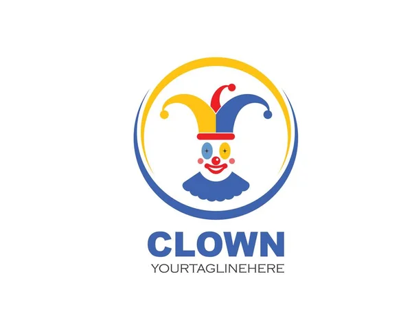 Clown illustrazione vettoriale icona design — Vettoriale Stock