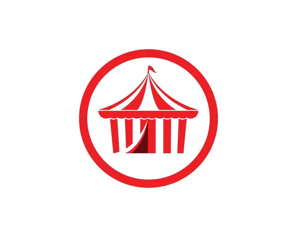 马戏团帐篷标志模板矢量 — 图库矢量图片