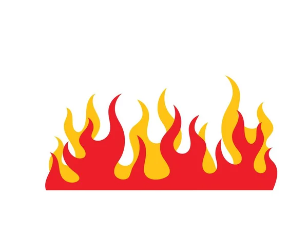 Tűz láng logo ikon vektoros illusztráció-tervezés — Stock Vector