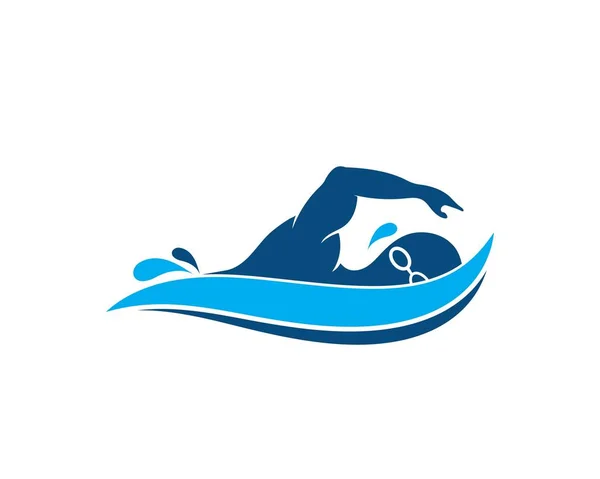 Плавальний значок логотип Векторний дизайн ілюстрації — стоковий вектор