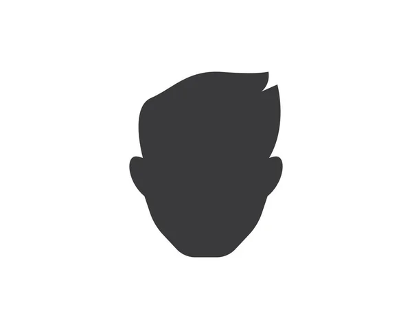 Homme visage icône logo vectoriel illustration design — Image vectorielle