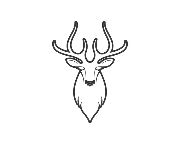 Vecteur de logo ilustration cerf — Image vectorielle