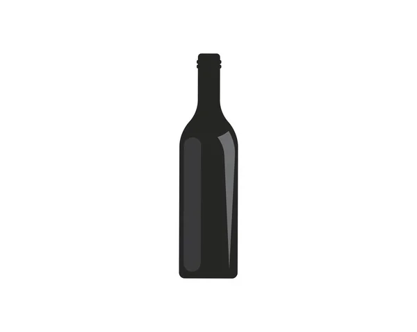 와인 병 로고 아이콘 벡터 일러스트 디자인 — 스톡 벡터