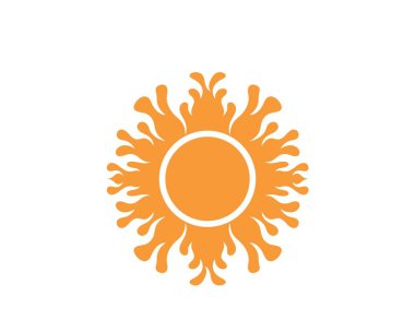 güneş Logosu Simge Vektör illüstrasyon tasarımı