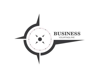 Pusula logo şablon vektör resimleme