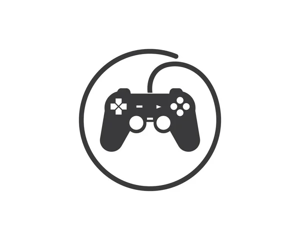 Vídeo game controller logo icon vector illustration — Vetor de Stock