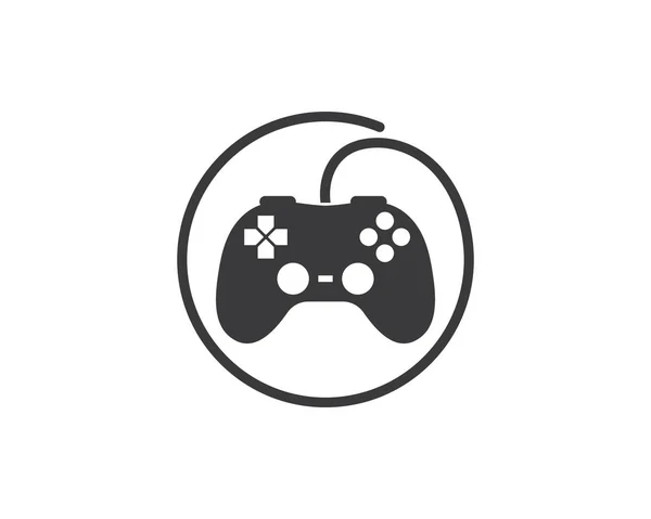 Vídeo game controller logo icon vector illustration — Vetor de Stock