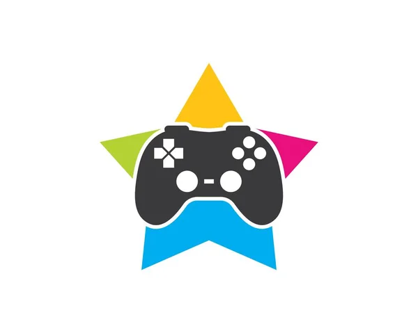 Video game controller logo pictogram vector illustratie — Stockvector