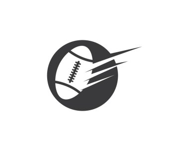 ragbi topu ikon vektör illüstrasyon tasarımı