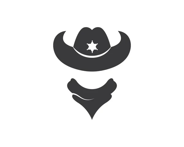 Kapelusz kowboj ikona ilustracja logo Projekt wektor — Wektor stockowy