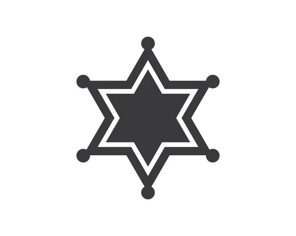 Ikona ilustracja kapelusz logo odznaka projektować szeryf wektor — Wektor stockowy