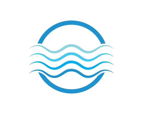 Water Wave symbol and icon Logo Template — Stock Vector