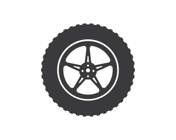 タイヤアイコンロゴイラストベクトルテンプレート — ストックベクタ