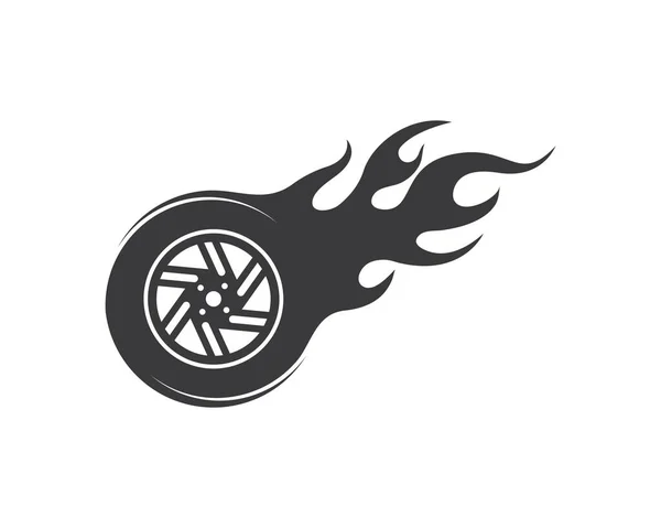 lastik simgesi logo illüstrasyon vektör şablonu