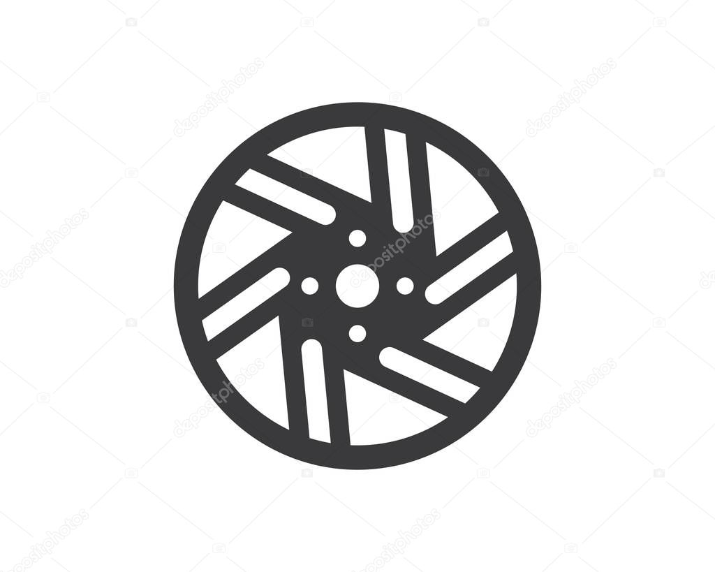 Wheel icon logo illustration vector template design