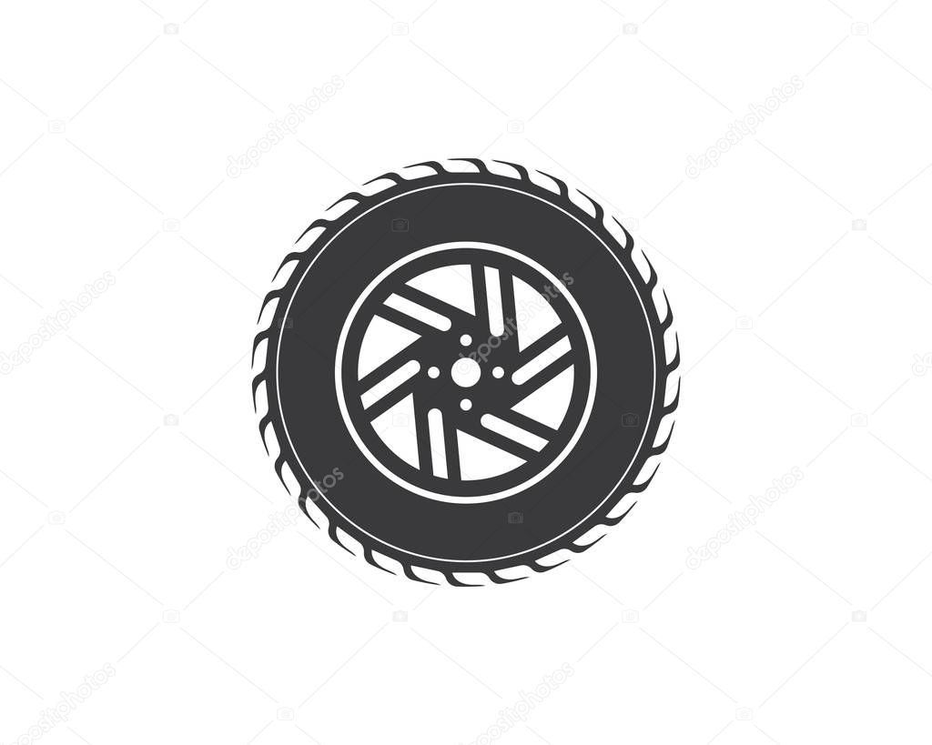 Tire icon logo illustration vector template design