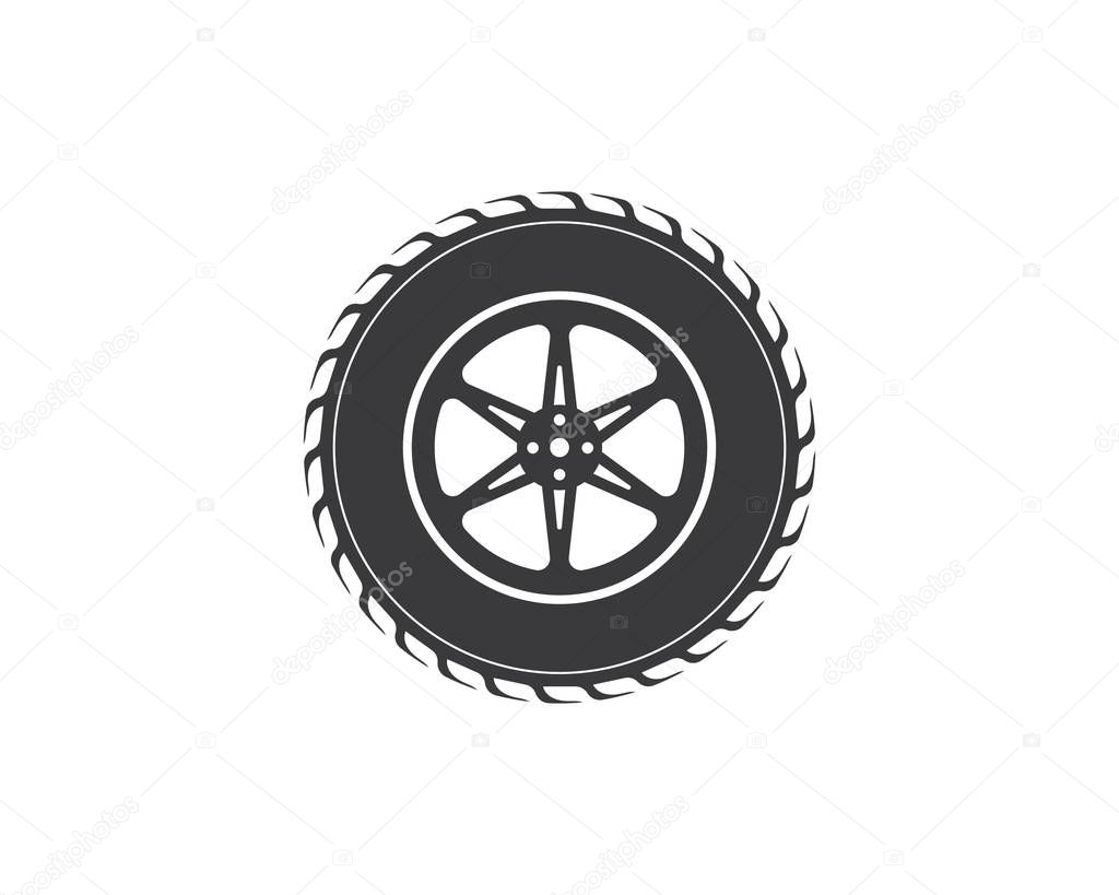Tire icon logo illustration vector template design