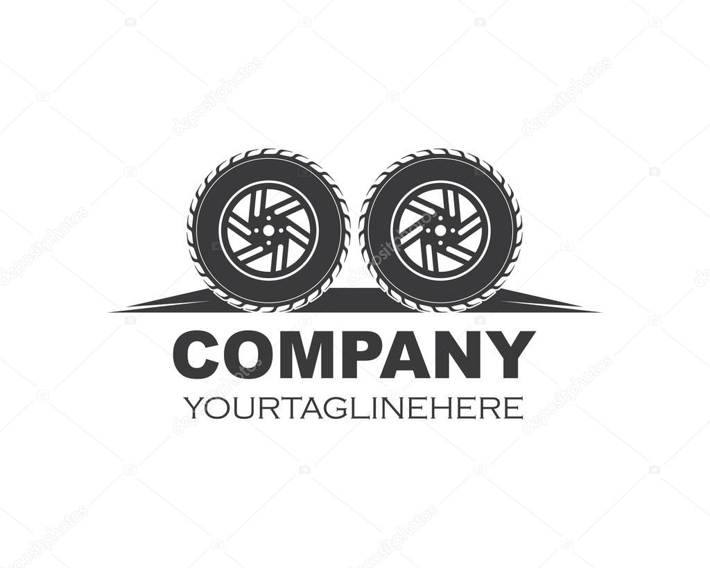 Tire icon logo illustration vector template design