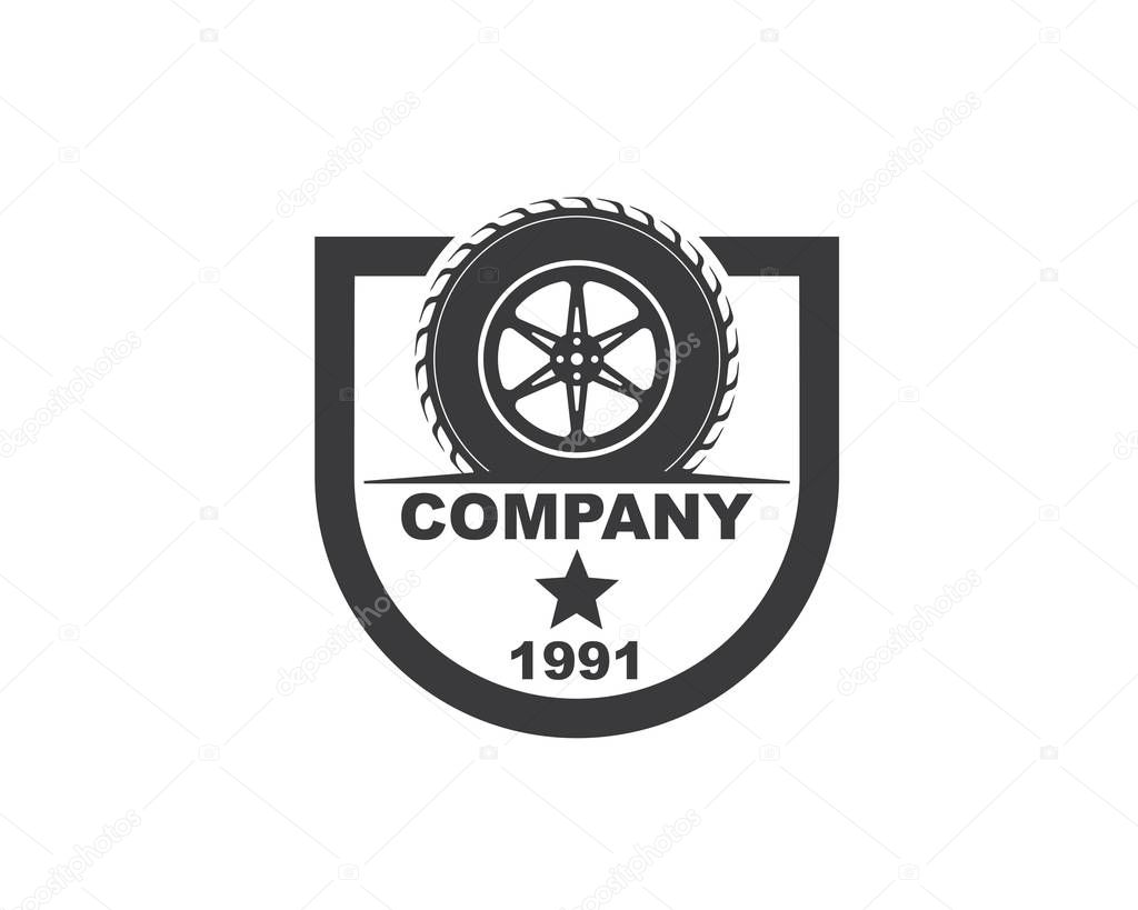 Tire icon logo illustration vector template design