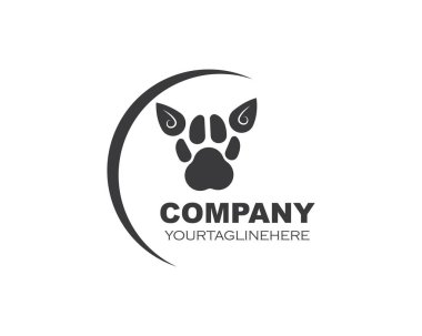 evcil hayvan vektör pençe logo simgesi
