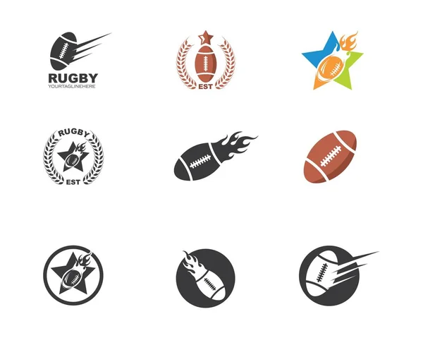 Rugby ball ikona vektorové ilustrace design — Stockový vektor