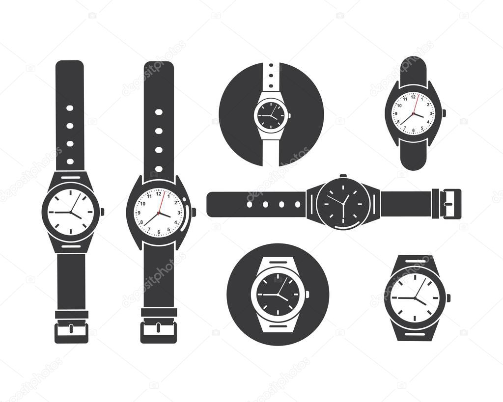 wrist watch icon vector template design