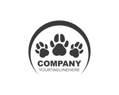 evcil hayvan vektör pençe logo simgesi