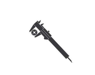 caliper logo simgesi vektör illüstrasyon tasarımı