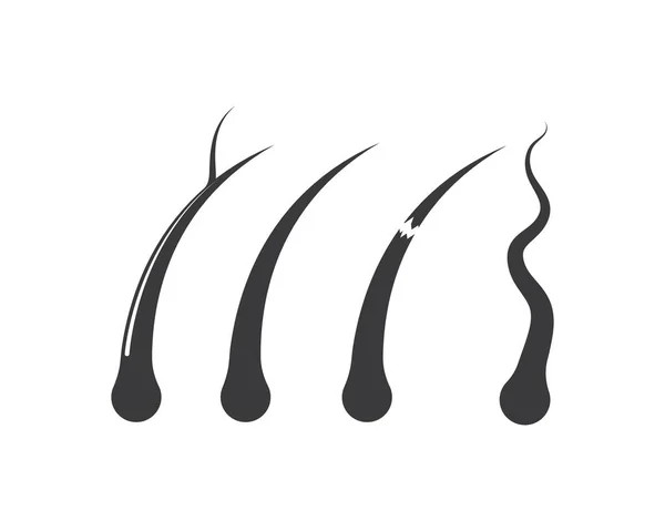 Saç kökü simgesi vektör illüstrasyon tasarımı — Stok Vektör