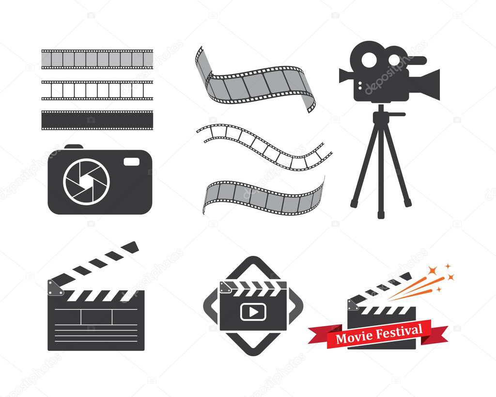 industry film logo icon element vector illustration
