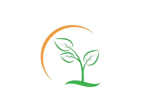 Logos de hoja verde ecología naturaleza elemento vector — Archivo Imágenes Vectoriales
