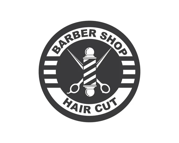 Barbería icono logo vector icono — Archivo Imágenes Vectoriales