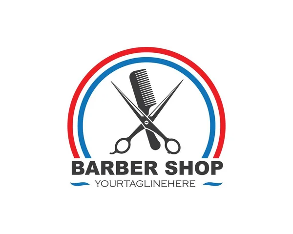 Barbería icono logo vector icono — Archivo Imágenes Vectoriales