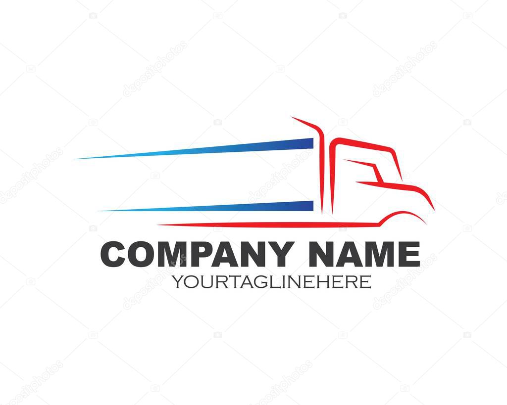 Truck icon logo vector illustration design template