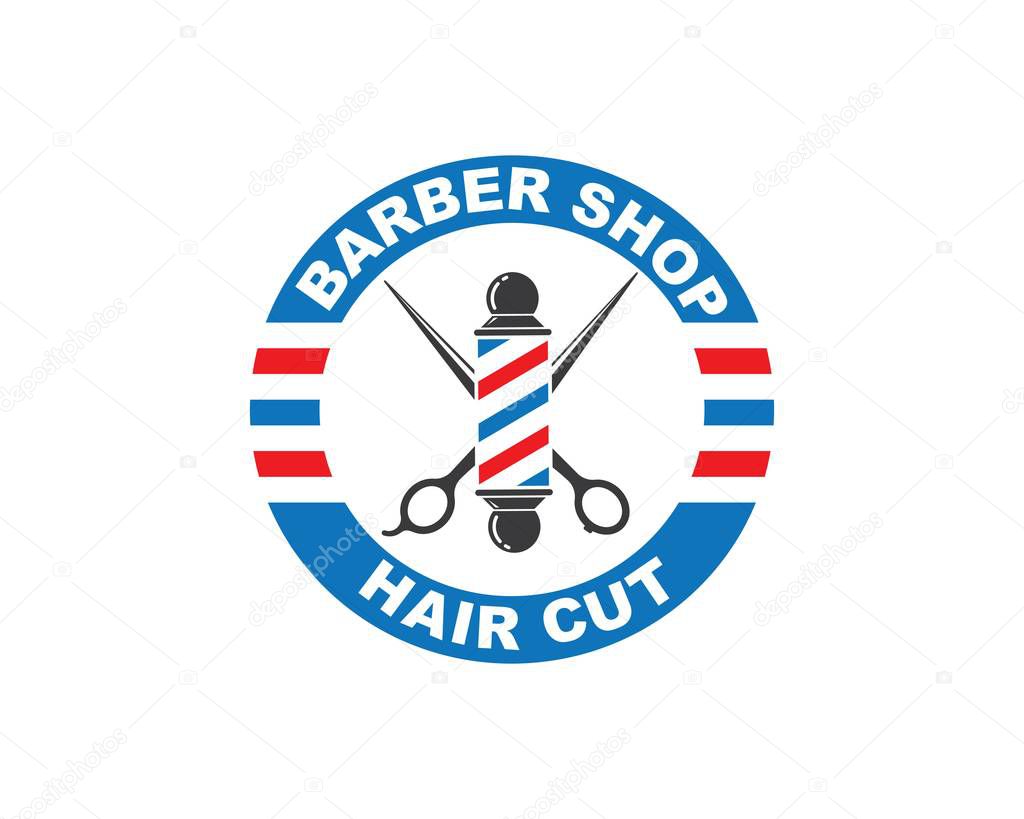Barber shop icon logo vector icon template