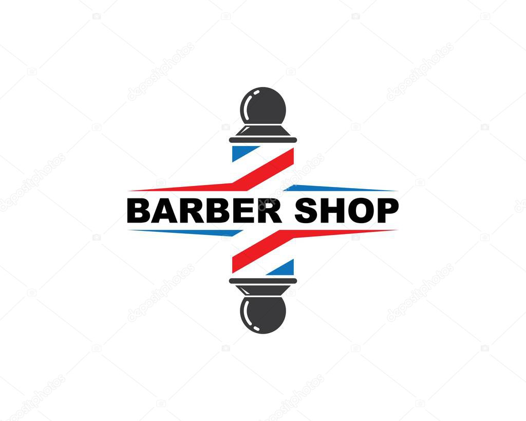 Barber shop icon logo vector icon template