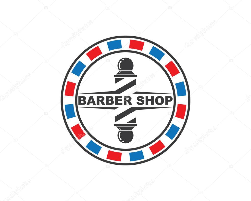 Barber shop icon logo vector icon template
